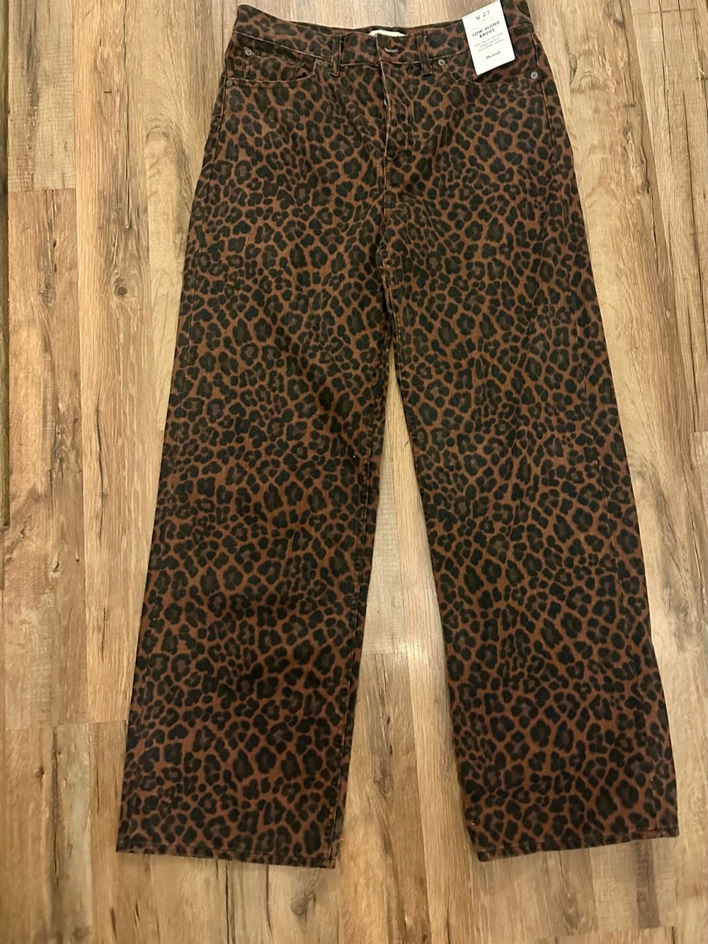 Madewell Low Slung Baggy Jeans Leopard - Picture 2 of 4